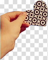 S, person holding black and white heart sticker transparent background PNG clipart