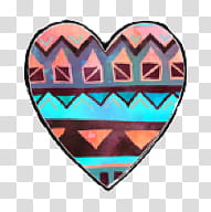 S, teal and maroon heart transparent background PNG clipart