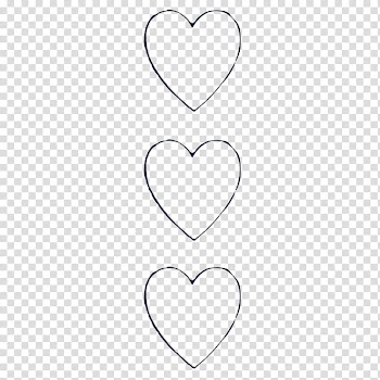 S, three gray heart illustrations transparent background PNG clipart
