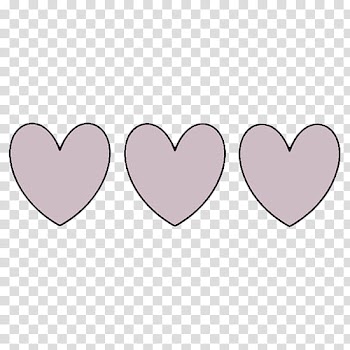 S, three gray hearts illustration transparent background PNG clipart