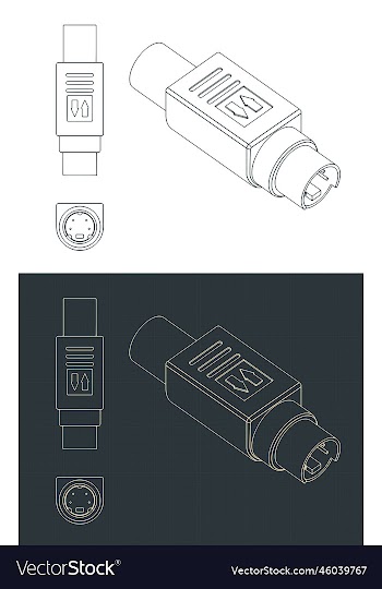 s-video male plug blueprints