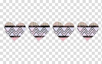 S, white and pink heart paper cutouts transparent background PNG clipart