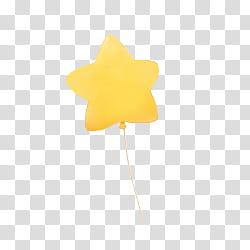 S, yellow star balloon transparent background PNG clipart