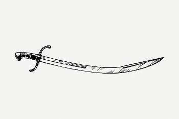 Sabre sword clipart, vintage weapon | Free PSD Illustration - rawpixel