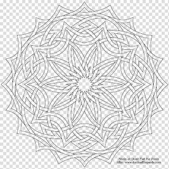 Sacred geometry Flower Coloring book Mandala, flower transparent background PNG clipart