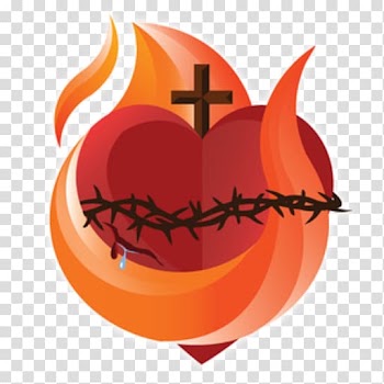 Sacred Heart Christianity God, flame heart transparent background PNG clipart