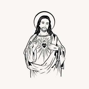 Sacred heart clipart, drawing illustration | Free Vector Illustration - rawpixel