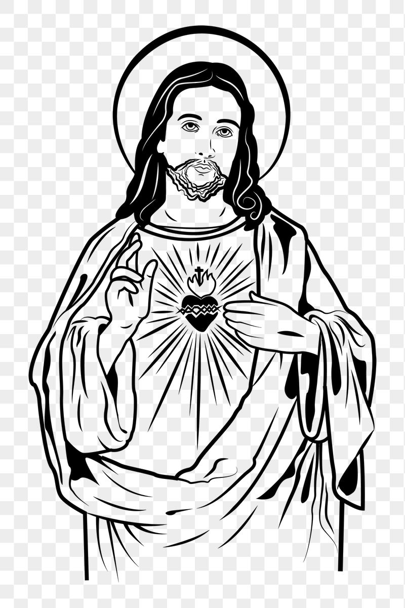 Sacred heart png sticker illustration, | Free PNG - rawpixel