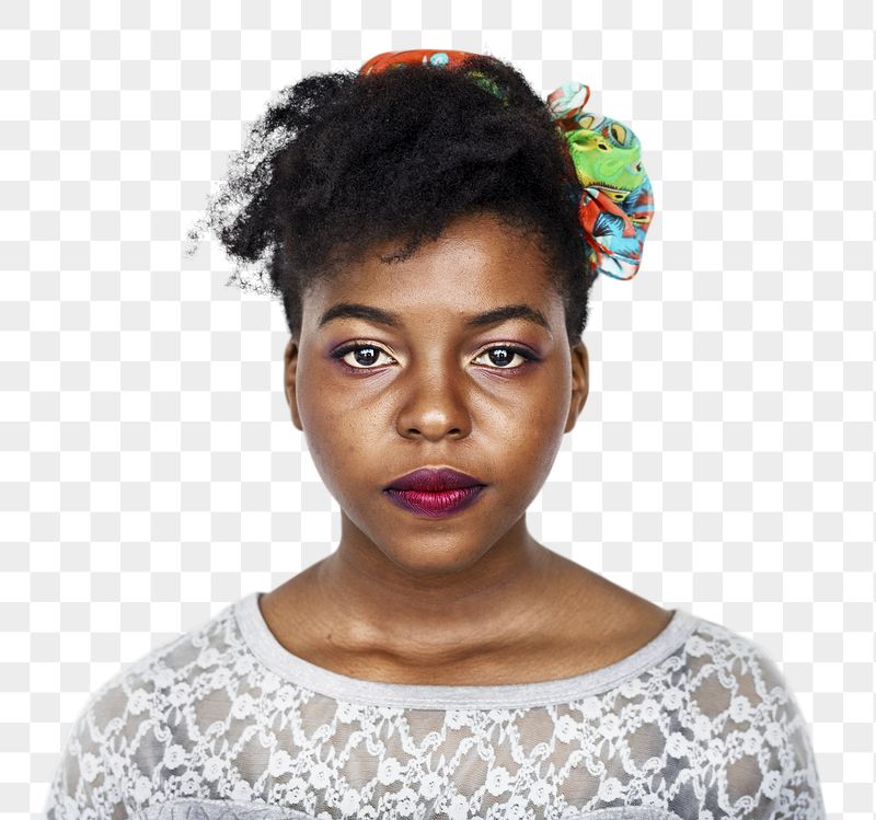 Sad African woman png sticker, | Free PNG - rawpixel