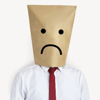 Sad bag covering businessman's head, | Free PSD - rawpixel