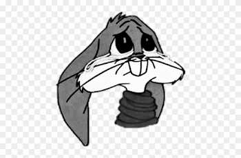 Sad Bugsbunny Blackandwhite Depressed Tears - But I Love You Bugs ...