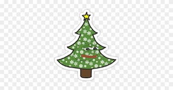 Sad Christmas Pepe - Xmas Tree