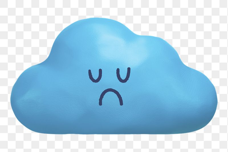 Sad cloud png sticker, 3D | Free PNG - rawpixel