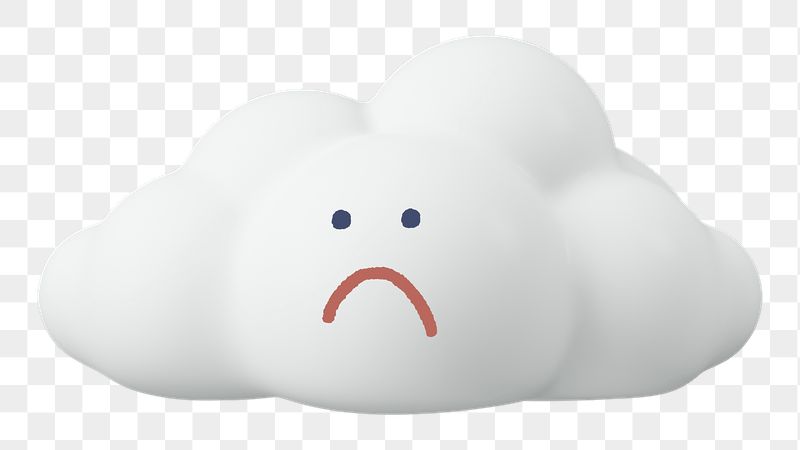 Sad cloud png sticker, 3D | Free PNG - rawpixel