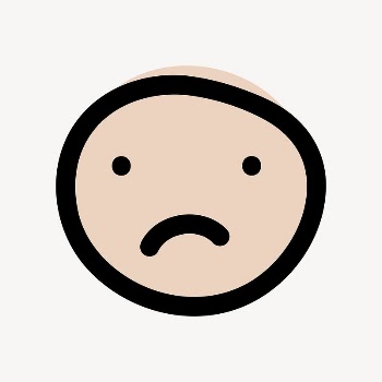 Sad emoji doodle collage element | Free Vector - rawpixel