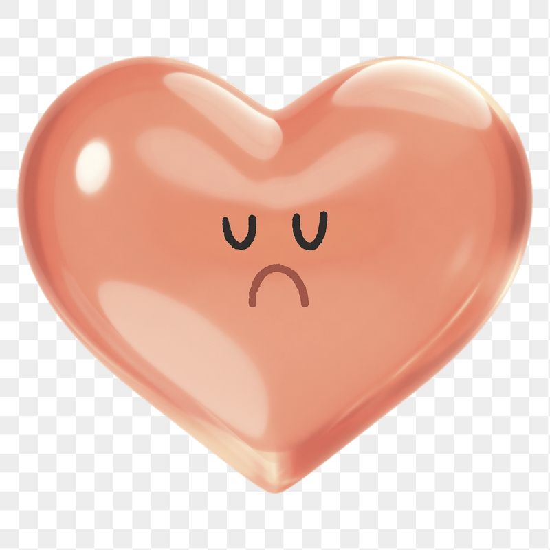 Sad heart png sticker, 3D | Free PNG - rawpixel