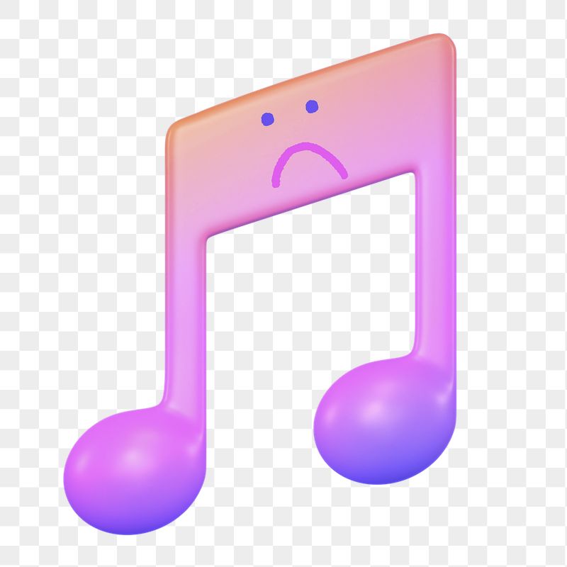 Sad music png note sticker, | Free PNG - rawpixel