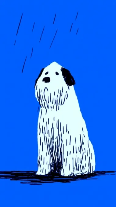 Sad Puppy Illustration Sad Puppy Illustration