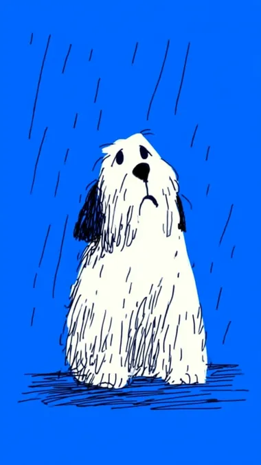Sad Puppy Illustration Sad Puppy Illustration