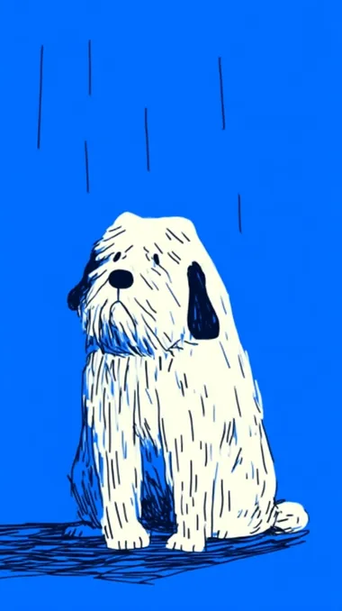 Sad Puppy Illustration Sad Puppy Illustration