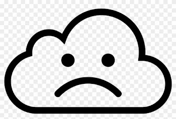 Sad Rain Cloud Clipart For Kids - Sad Cloud Icon