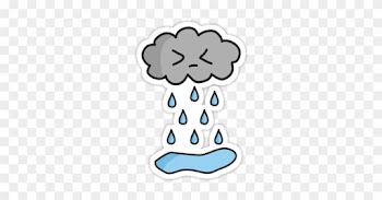 Sad Rain Cloud Clipart - Sad Rain Cloud Png