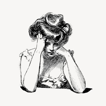 Sad woman clipart, vintage illustration | Free Vector - rawpixel