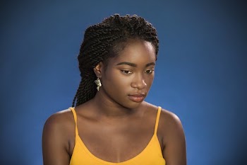 Sad Woman Looking Down