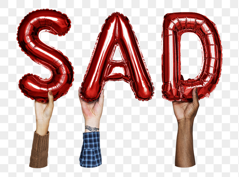 Sad word png, hands holding | Free PNG - rawpixel