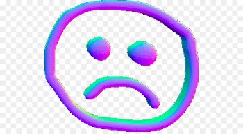 Sadness Face Vaporwave Sticker - Face 