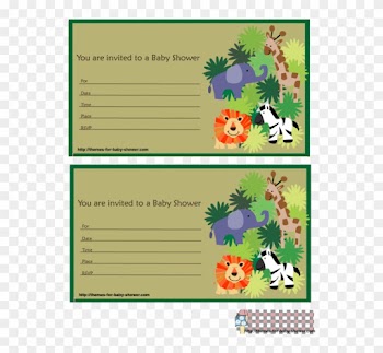Safari Baby Shower Invitations Template Cimvitation - Animal Themed Baby Shower Invitations