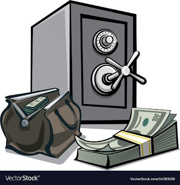  					Safe and dollars vector image														