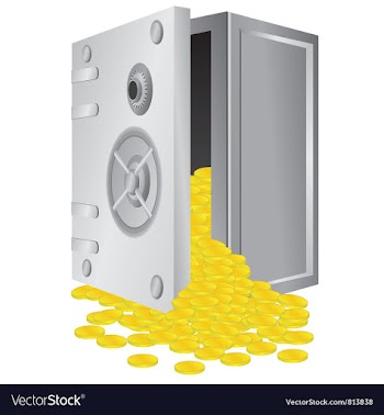 Safe with gold vector image