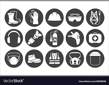 safety construction equipment icon set