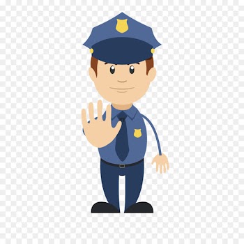 Safety Internet Emoji - Respectable cute police uncle 