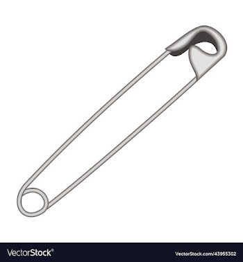 safety pin isolated