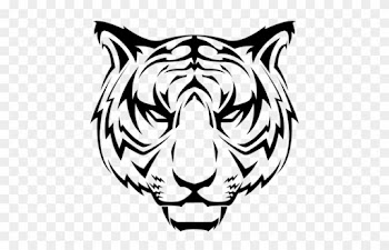 Safety Reflective Tiger Iron-on - Tiger Head Vector Png