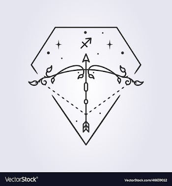sagittarius astrology horoscope line art