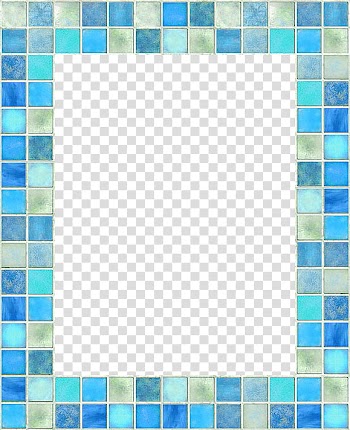 Sail Away Scrap Kit Freebie, rectangular blue and teal frame transparent background PNG clipart