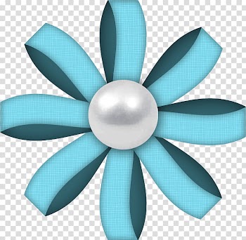 Sail Away Scrap Kit Freebie, teal and white ribbon illustration transparent background PNG clipart