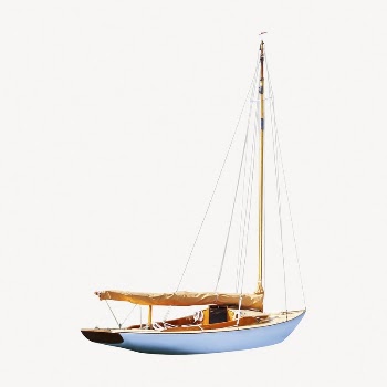 Sail boat sticker, Summer vacation | Free PSD - rawpixel