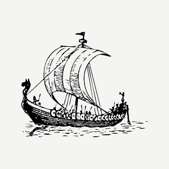 Sail ship collage element, black | Free PSD Illustration - rawpixel
