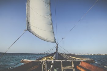 Sailboat Bow On Water