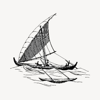 Sailboat clipart, vintage hand drawn | Free Vector - rawpixel