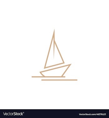 sailboat marine company brand logo template