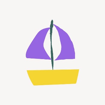 Sailboat sticker, cute doodle in colorful | Free PSD Illustration - rawpixel