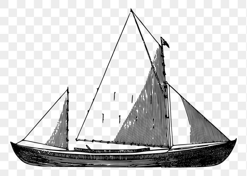 Sailing boat png sticker black | Free PNG - rawpixel