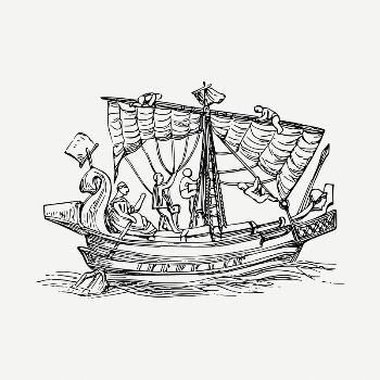 Sailing ship clipart illustration psd. | Free PSD - rawpixel