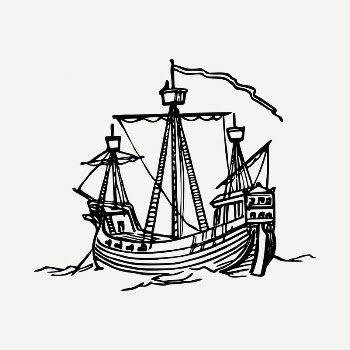 Sailing ship clipart illustration psd. | Free PSD - rawpixel