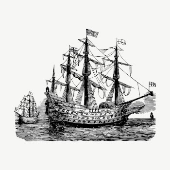 Sailing ship clipart, vintage vehicle | Free Vector - rawpixel